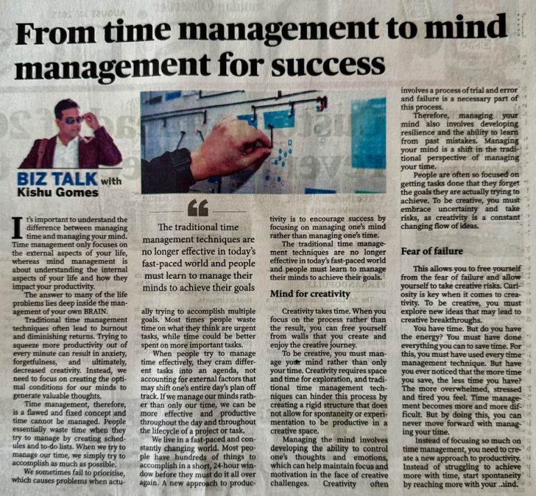 Biz Talk with Kishu Gomes - Sunday Observer